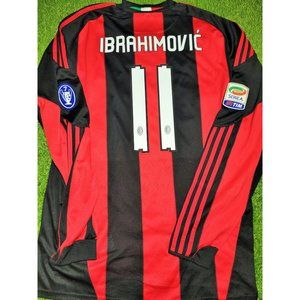 Ibrahimovic AC Milan 2010 2011 Long Sleeve Soccer Jersey Shirt XL SKU# P96287